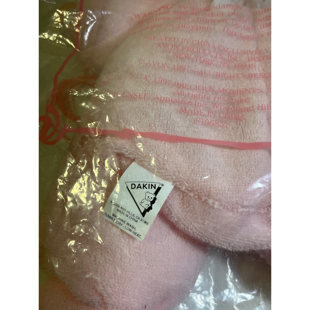 Vintage Dakin Precious Moments Pink Baby Doll Girl Avon 1997 Plush Stuffed Soft - Picture 5 of 7